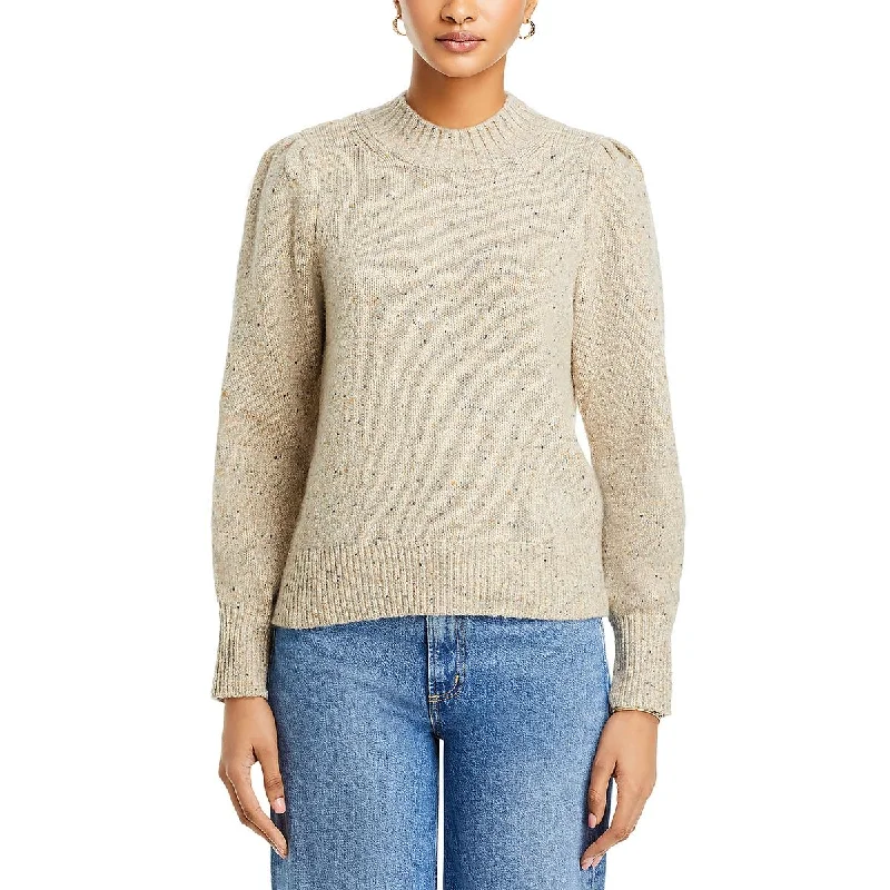 Faherty Womens Boone Funnel/Neck Bishop Sleeve Pullover Sweater