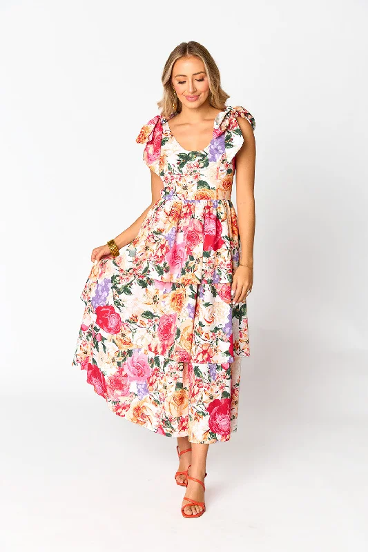 Drew Tiered Midi Dress - Love Story