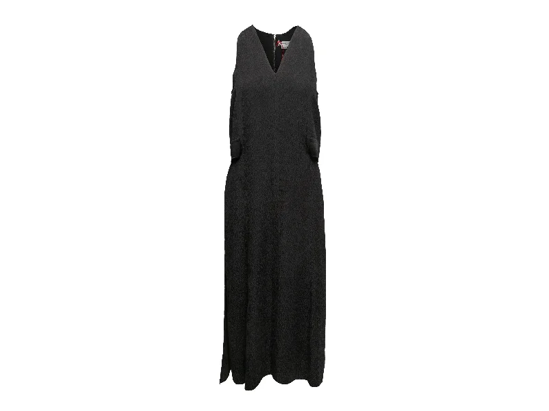 Black Alexander McQueen Textured Maxi Dress Size US S