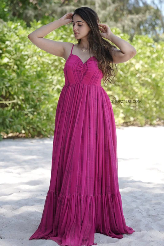 Blush Horizon Voyage Maxi Dress