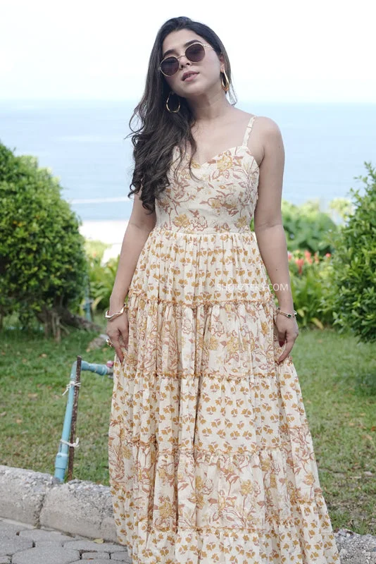 Sunshine Serenade Cotton Maxi Dress