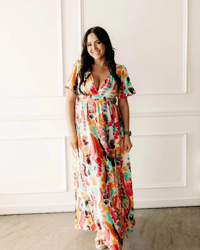 Whimsical Ways Tie Dye Maxi Dress