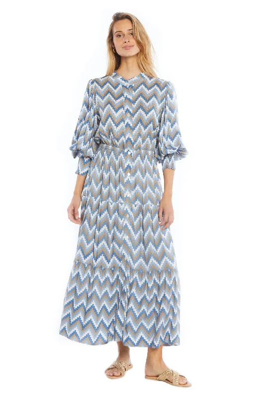 Zig Zag Camille Long Dress