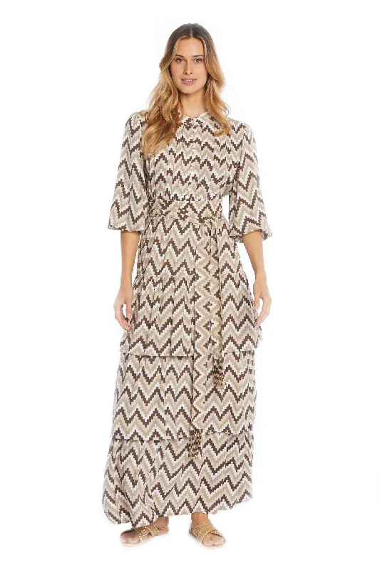 Zig Zag Long Dress