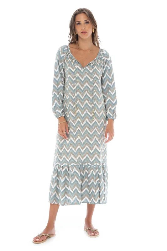 Zig Zag Mimi Long Dress