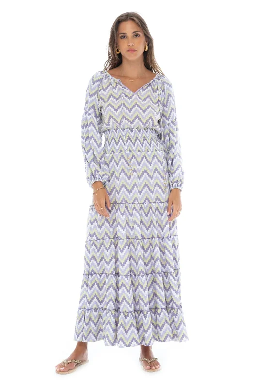 Zig Zag Montana Long Dress