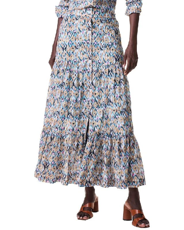 Nic+Zoe Petite Up Beat Ikat Tiered Skirt