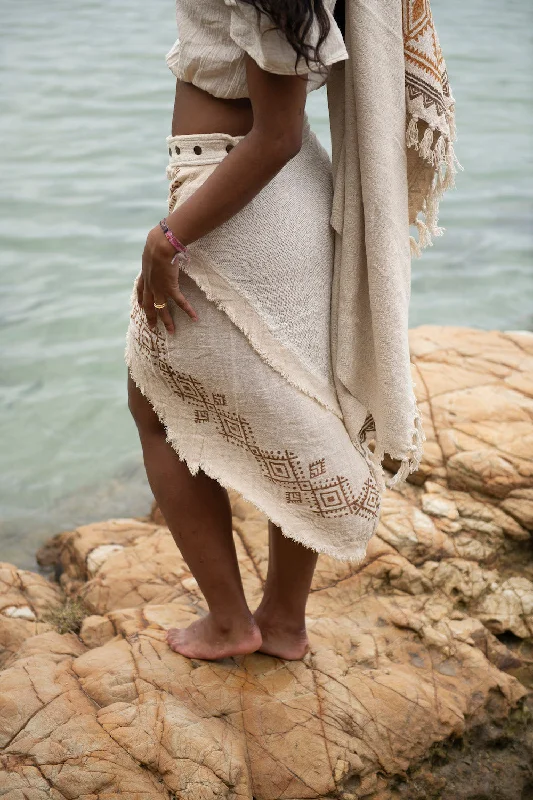 PALO SANTO SKIRT CREAM WHITE