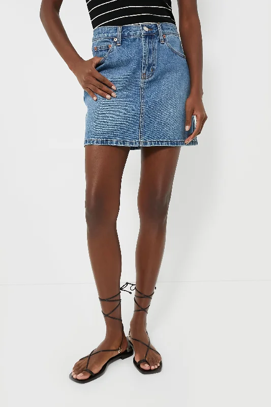 Copenhagen Medium Wash Standard Denim Mini Skirt