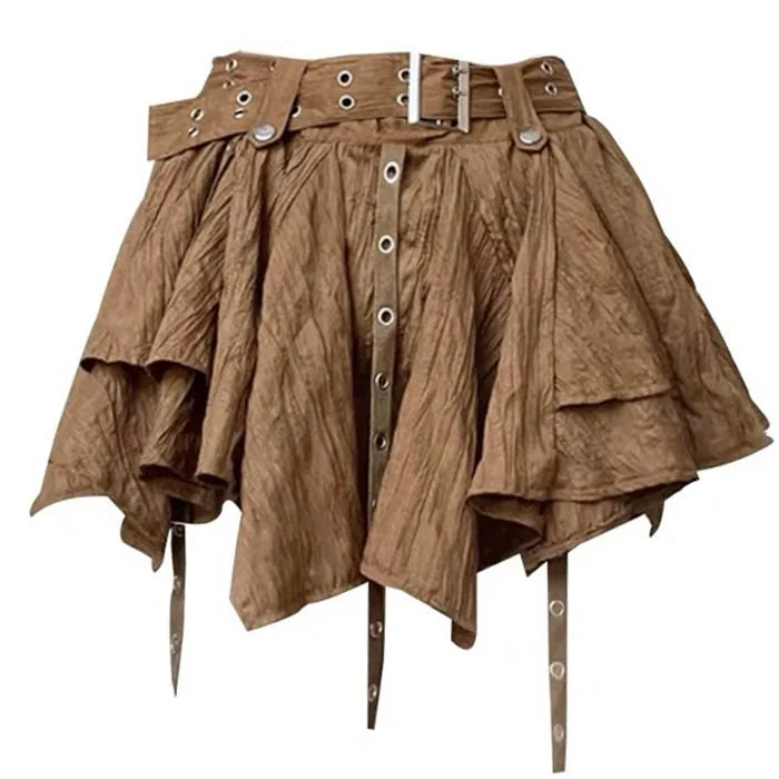 Forest Fairy Mini Skirt in Brown