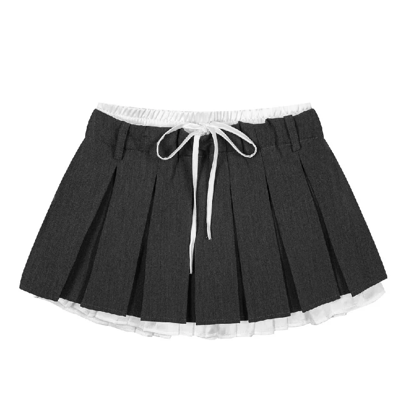 Preppy Layered Mini Skirt