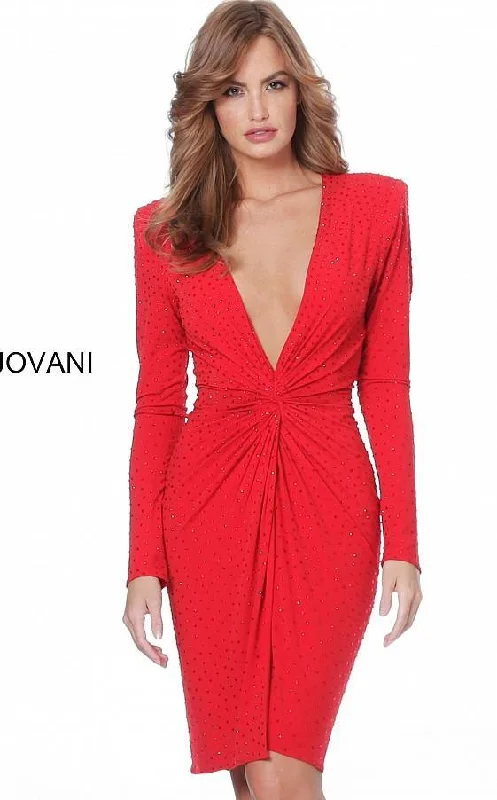 Jovani 3059 Long Sleeve Cocktail Sexy Dress