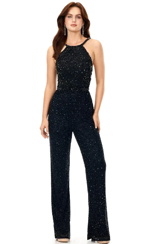 Ashley Lauren 11339 - Sleeveless Halter Jumpsuit