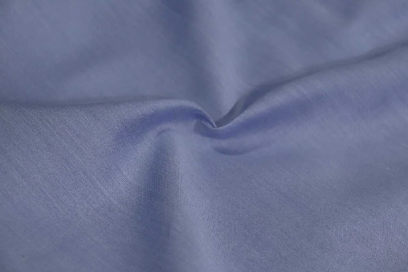 Daisy Blue Plain Chanderi Cotton Silk Blend Fabric