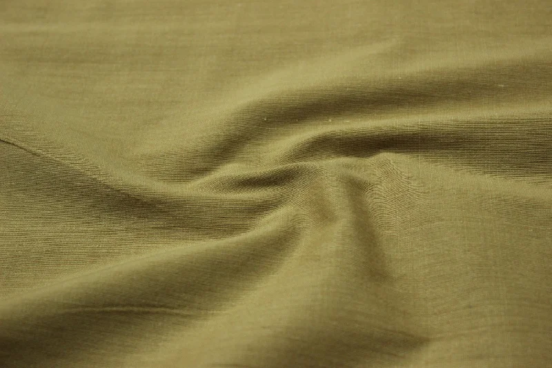 Golden Beige Plain Cotton Polyester Blend Fabric