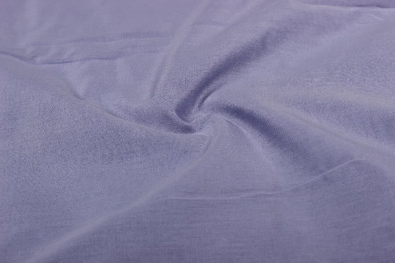 Light Purple Plain Chanderi Cotton Silk Fabric