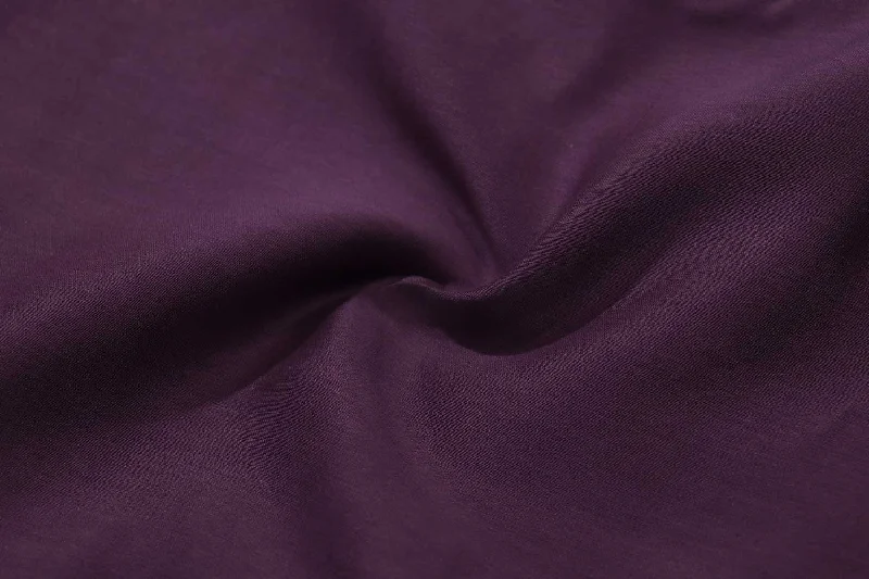 Mauve Plain Chanderi Cotton Silk Fabric