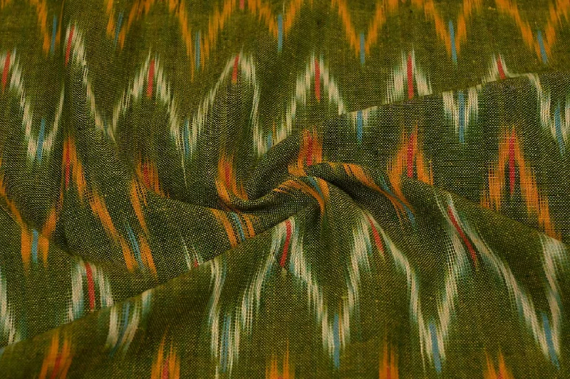 Multicolor Chevron Cotton Ikat Fabric