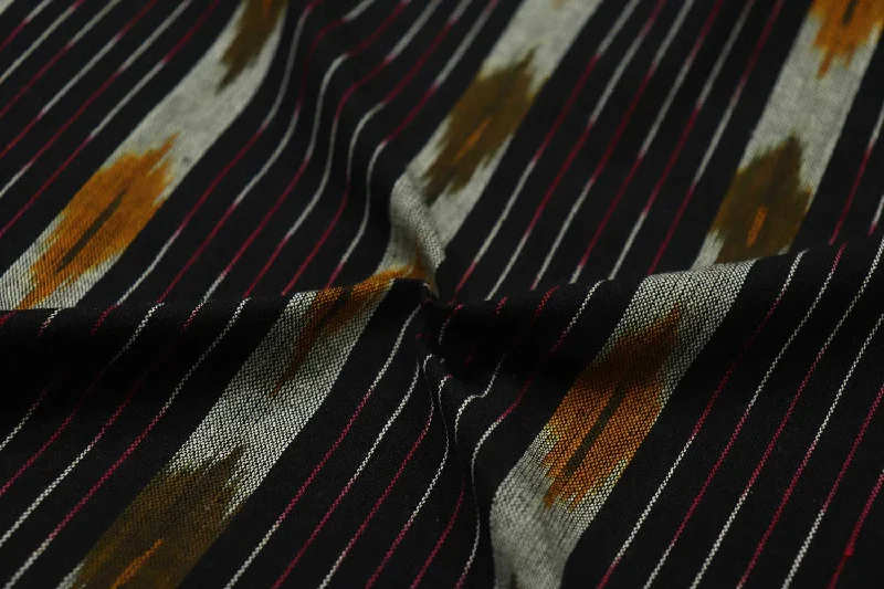 Multicolor Stripes Cotton Ikat Fabric