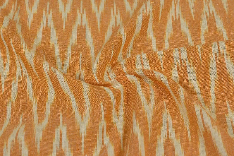 Mustard Yellow Chevron Cotton Ikat Fabric