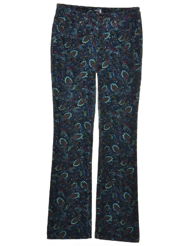 Paisley Pattern Multi-Colour Trousers - W30 L34