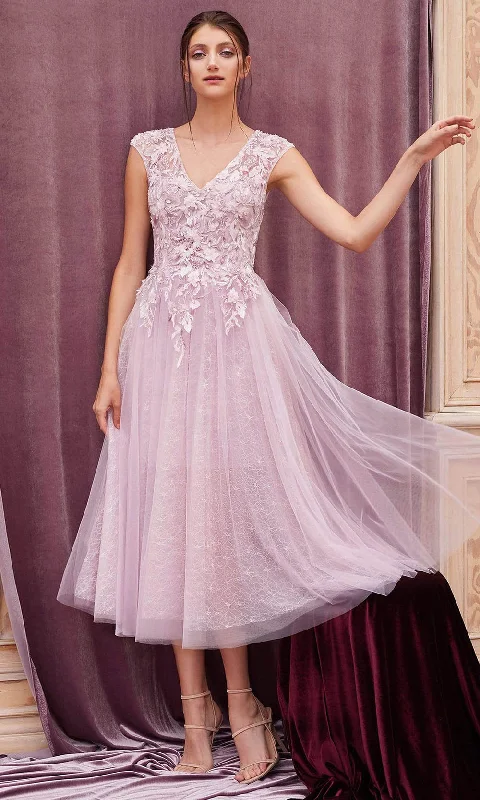 Andrea and Leo - A0687S V Neck Tulle Prom Dress