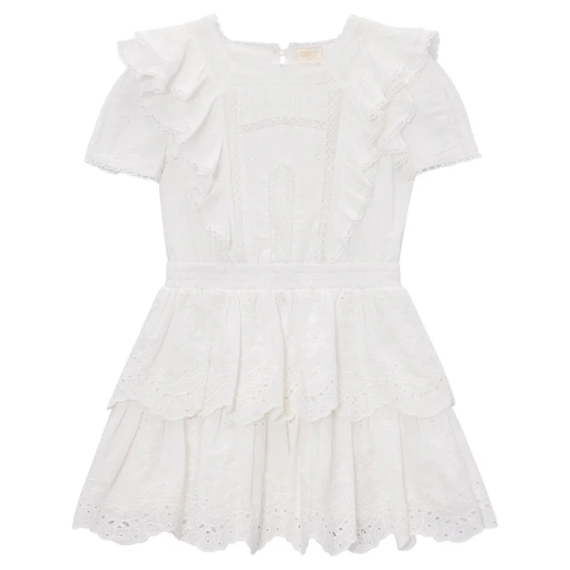 FREYA LACE RUFFLE DRESS