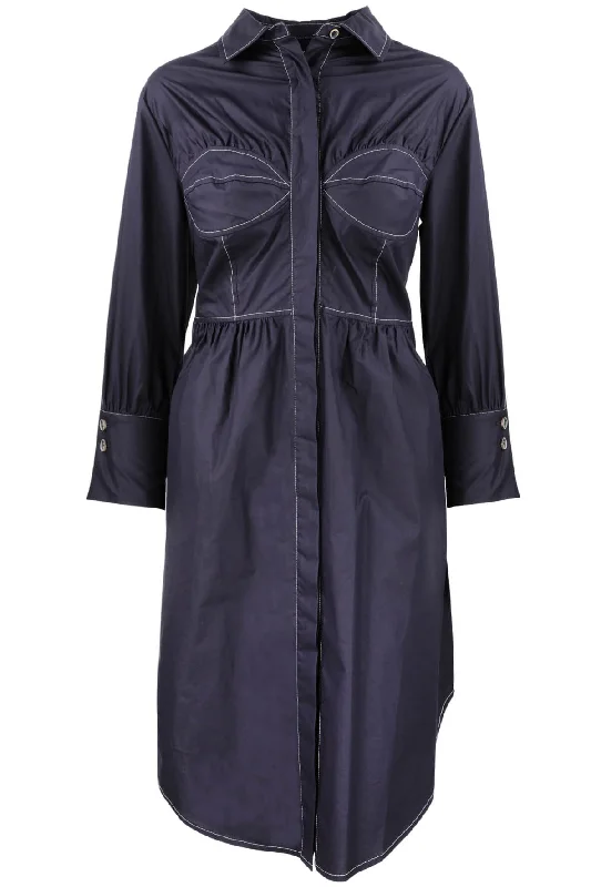 Ines Shirt Dress Navy Shirt Dress Glam