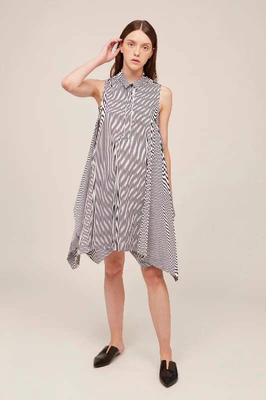 Marble Shirt Dress in Bengal Stripe Comfy Shirt Dress