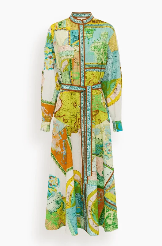 Atlas Shirtdress in Multi Stylish Shirt Dress