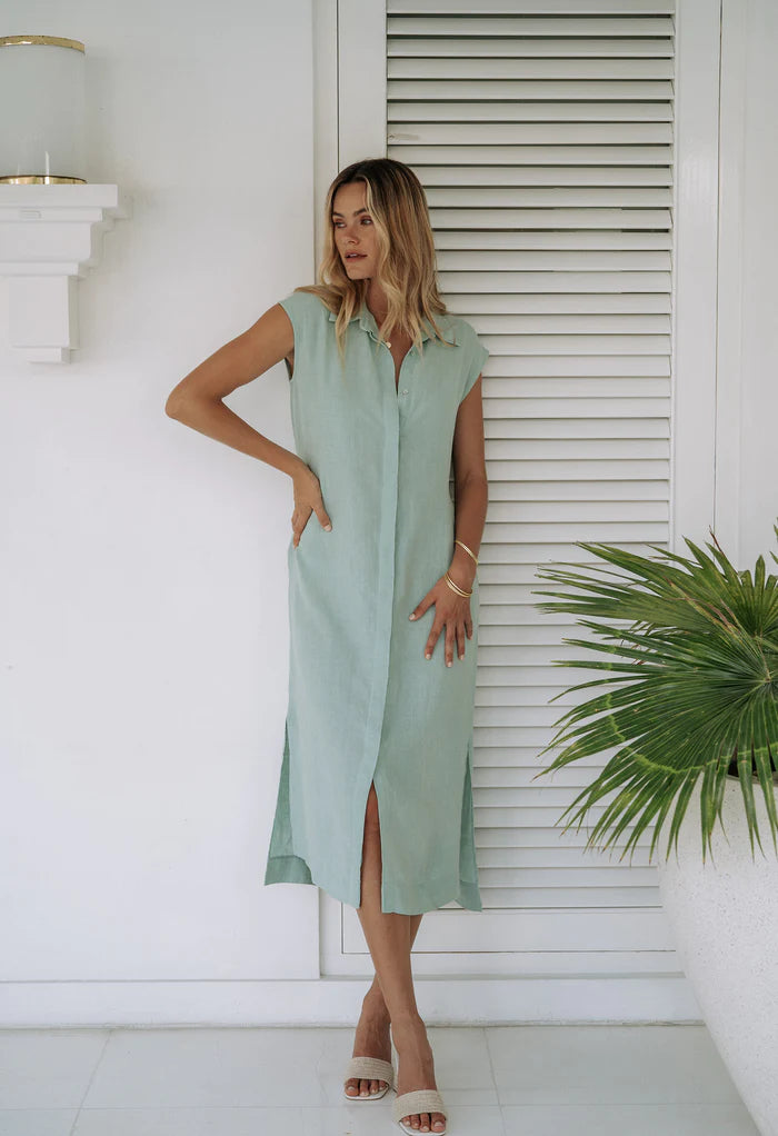 Cabo Shirt Dress Midi Shirt Dress