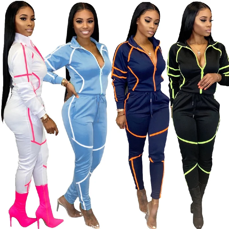 Casual Women tracksuit sweatshirt tops pencil jogger sweatpant suit two piece set sport matching set outfit Button Front Shirt