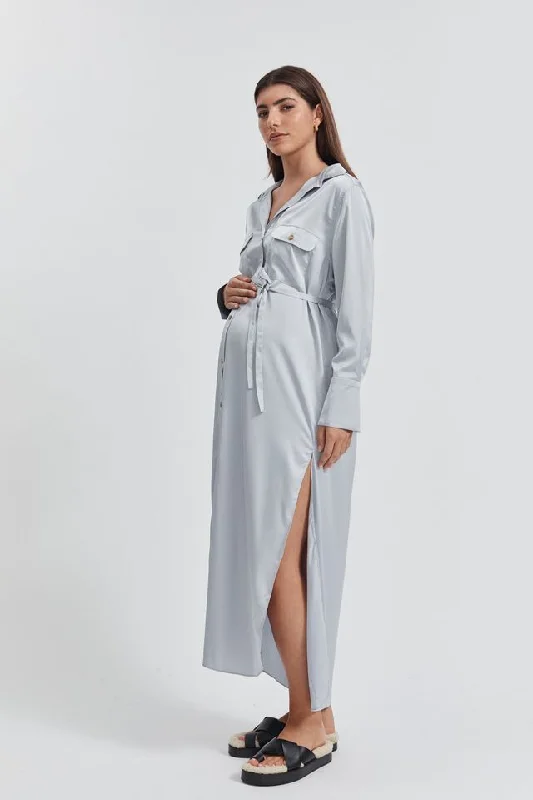 Satin Shirtdress - FINAL SALE Summer Shirt Dress