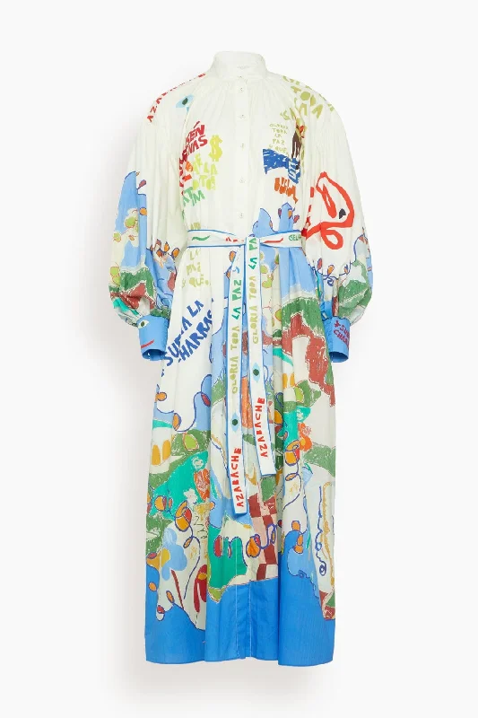 Nadia Shirtdress in Multi Mini Shirt Dress